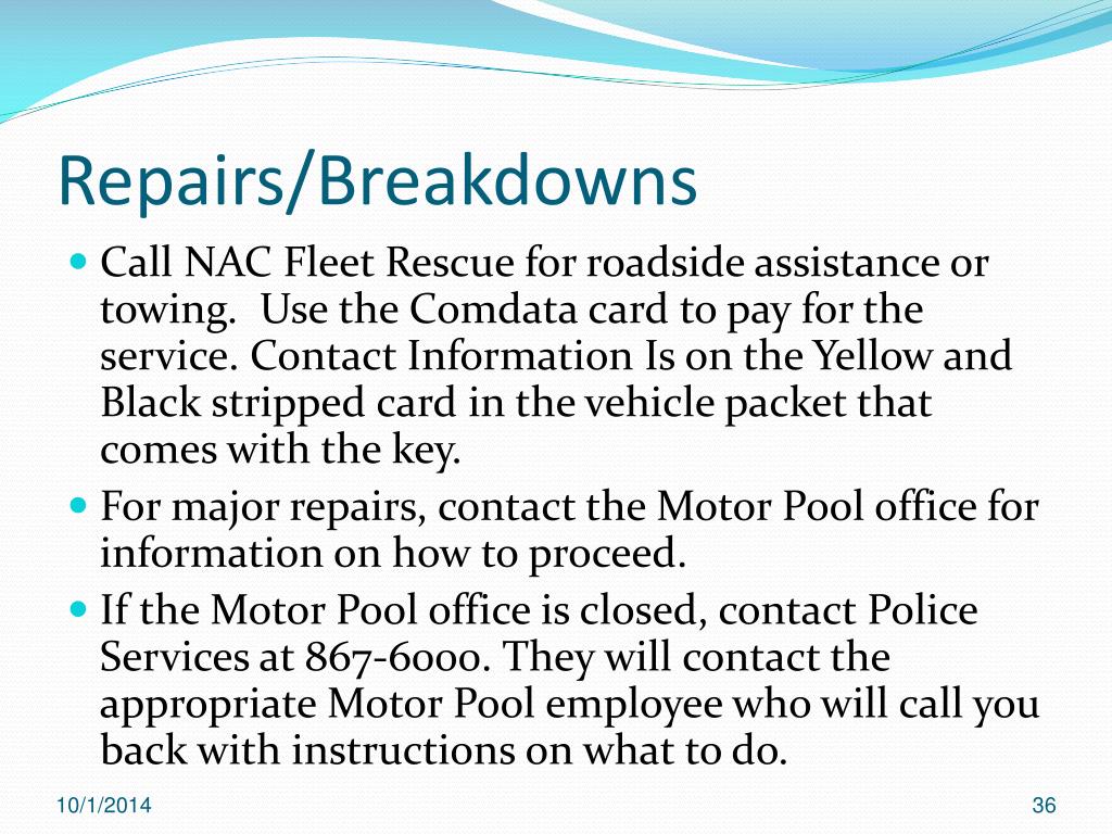 PPT Motor Pool Policies and Procedures PowerPoint Presentation, free download ID5007952