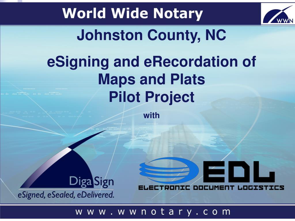 PPT Johnston County, NC eSigning and eRecordation of Maps and Plats