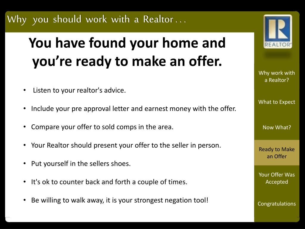 PPT Why should you work with a realtor when buying your home