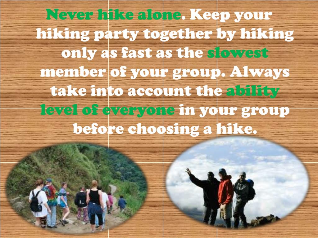 PPT HIKING SAFETY TIPS PowerPoint Presentation, free download ID