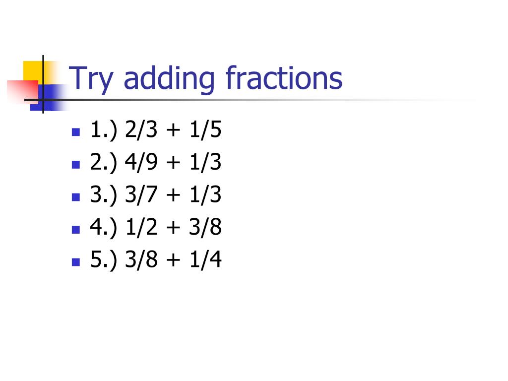 PPT ADDING FRACTIONS PowerPoint Presentation, free download ID5014782