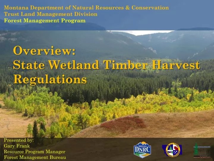 PPT Montana Department of Natural Resources & Conservation Trust Land Management Division