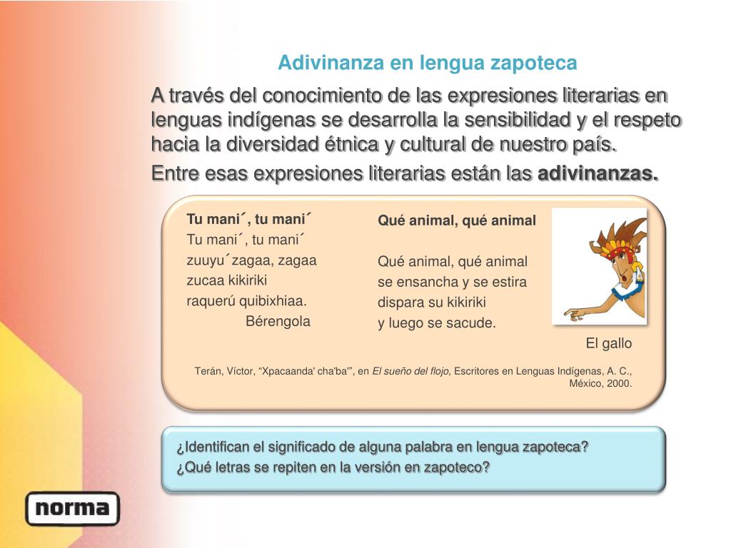 PPT Rimas y adivinanzas en lengua indígena PowerPoint Presentation