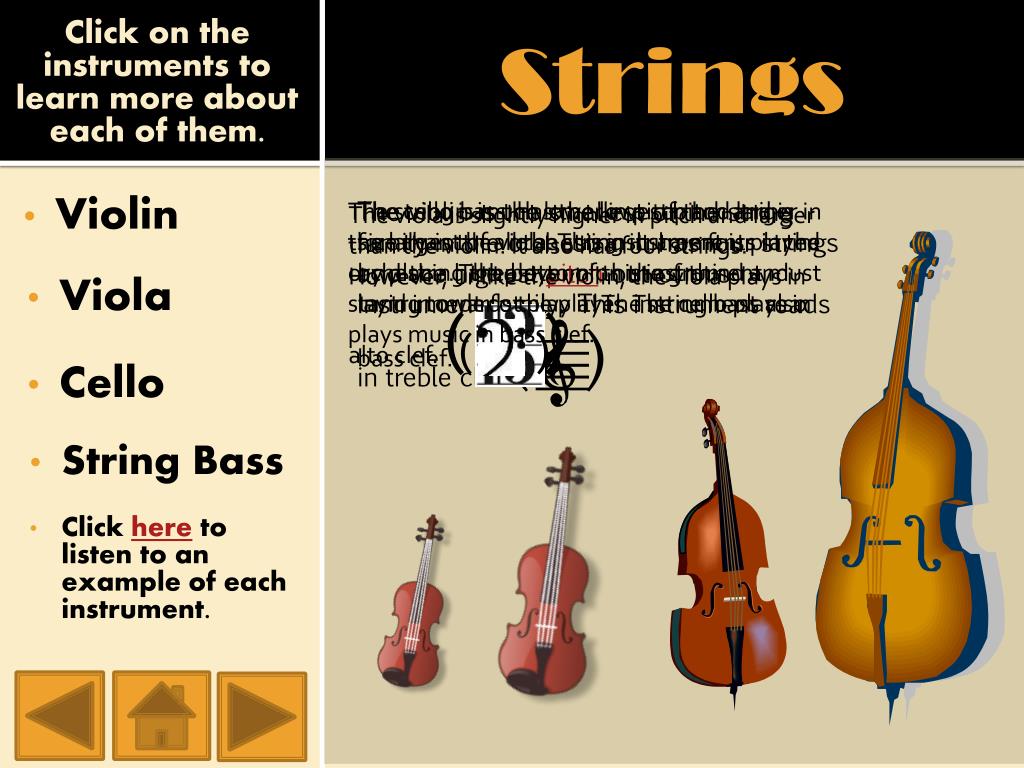 PPT Instruments of the Orchestra PowerPoint Presentation, free
