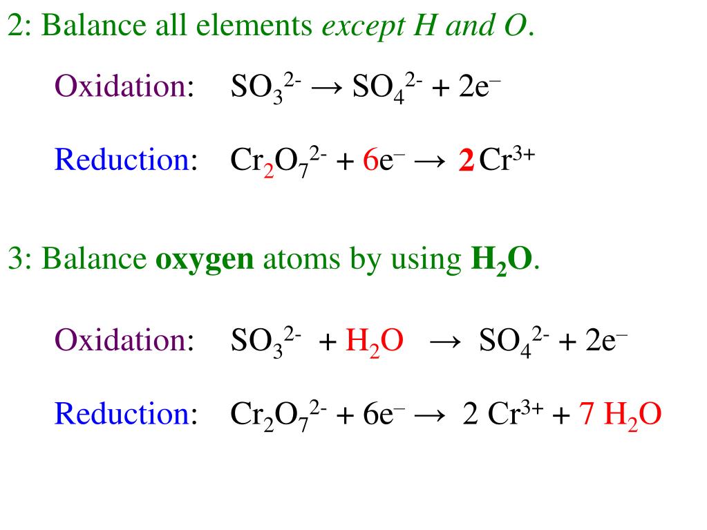 PPT Halfreactions show the oxidation or reduction reaction separated