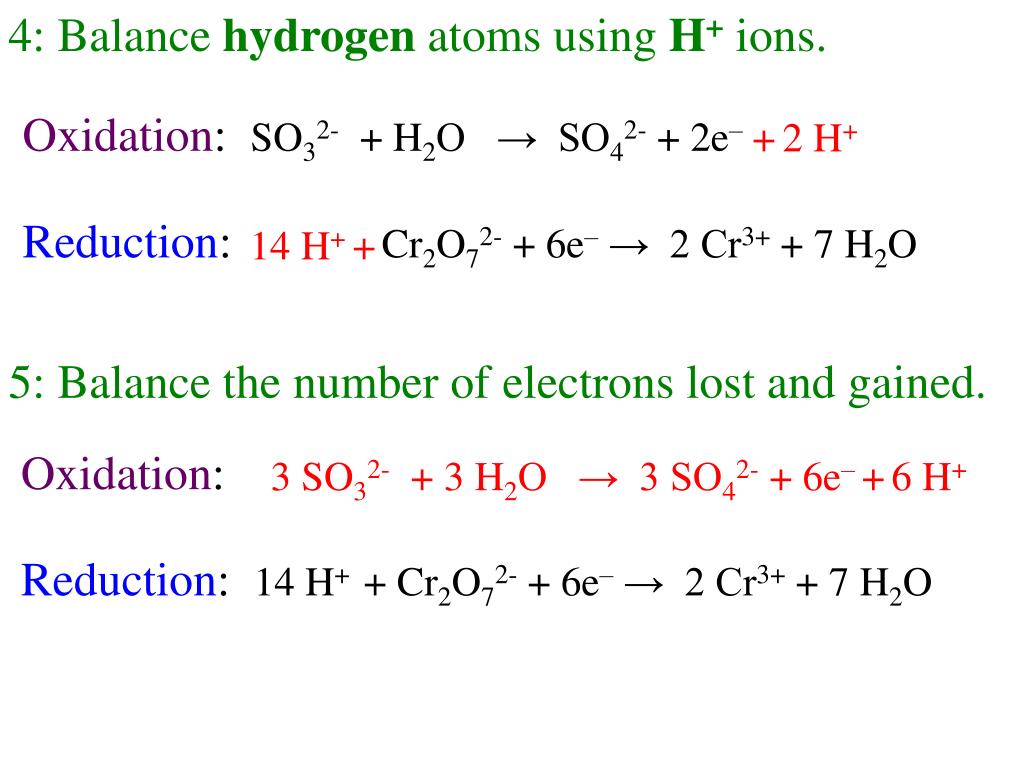 PPT Halfreactions show the oxidation or reduction reaction separated