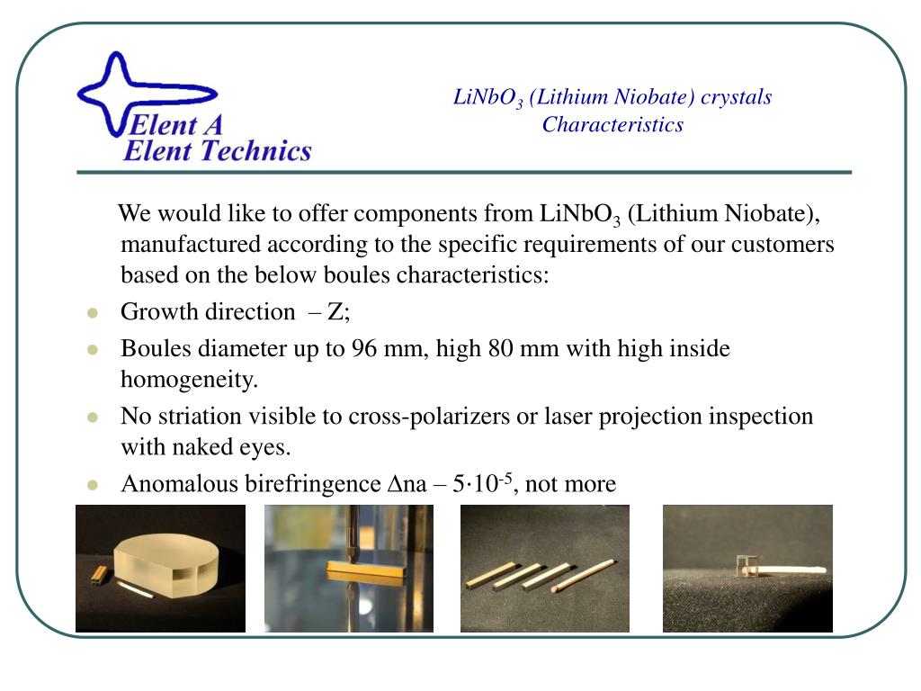 PPT LiNbO 3 crystals for Electrooptics and Optoelectronics
