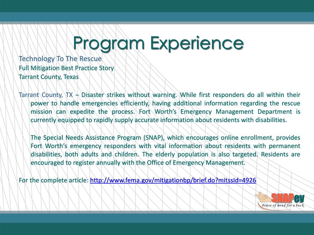 PPT Special Needs Assistance Program EVERYWHERE PowerPoint