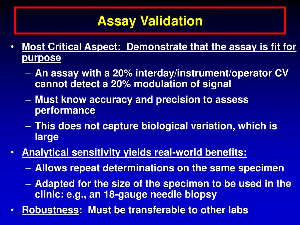 PPT Development of Assays for Use in Patient Response Measurement in