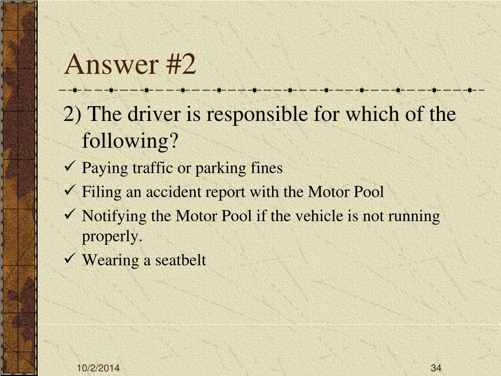 PPT Motor Pool Policies Permanently Assigned Vehicles PowerPoint Presentation ID5055444
