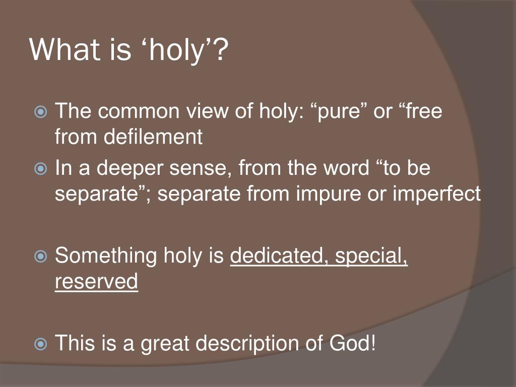 PPT GOD IS HOLY PowerPoint Presentation, free download ID5055500