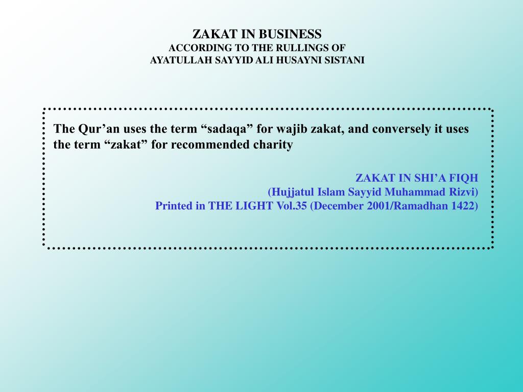 PPT ZAKAT IN BUSINESS PowerPoint Presentation, free download ID5056149
