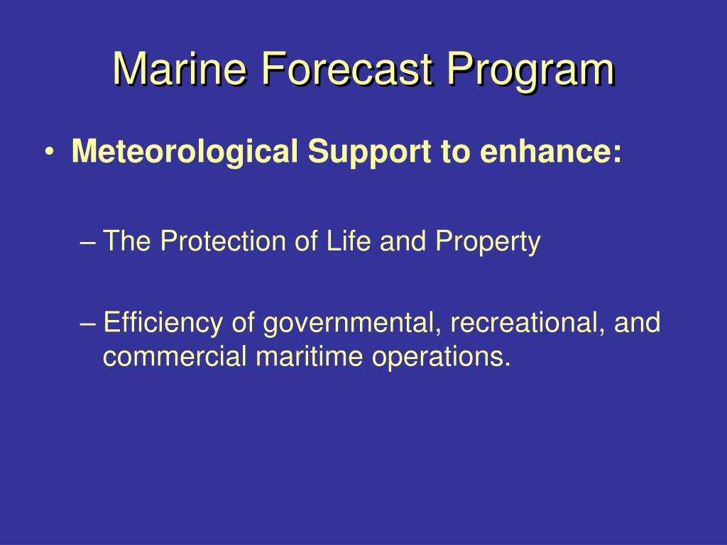 PPT Marine Forecast Program PowerPoint Presentation, free download