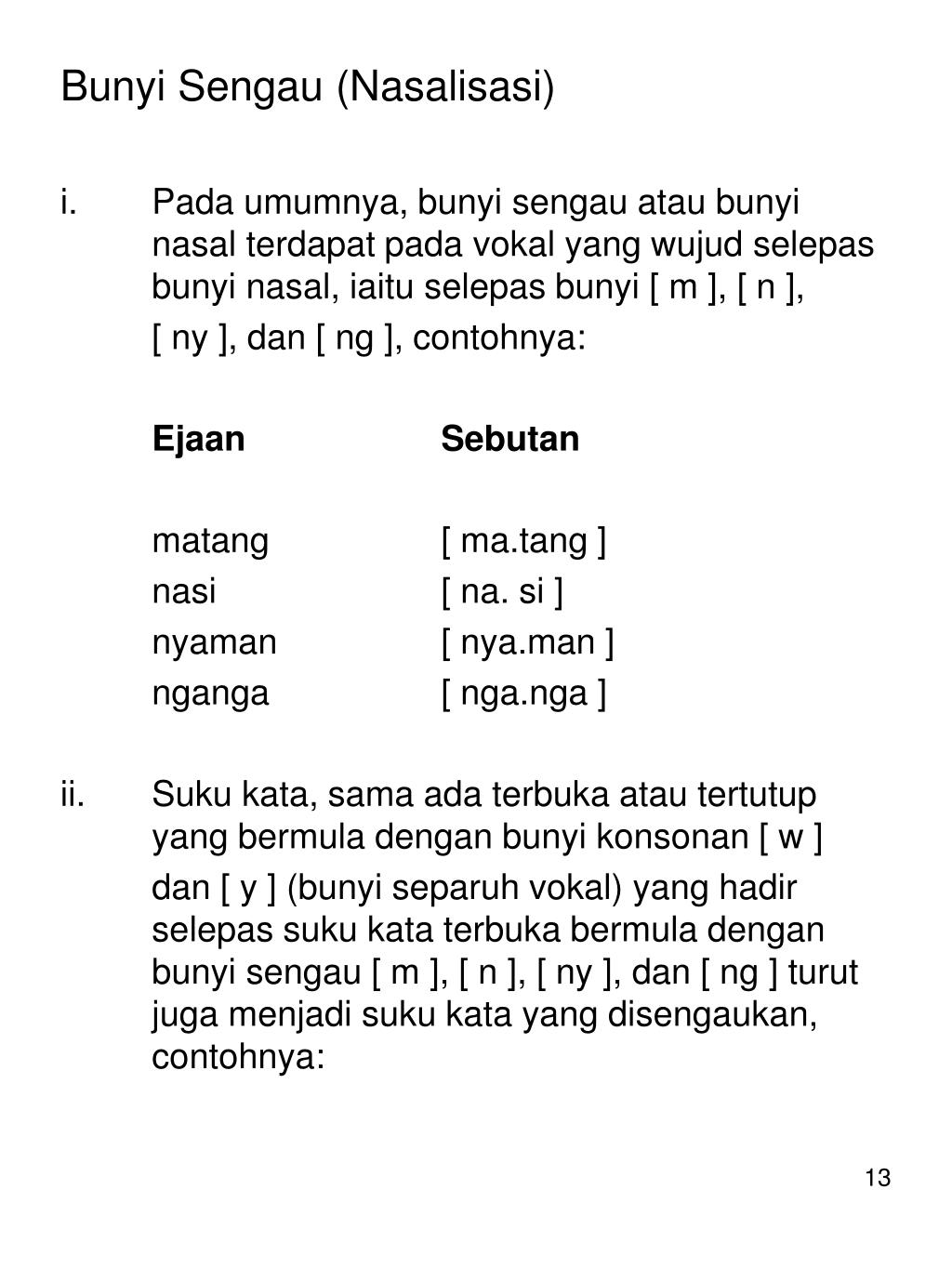 PPT Sebutan Kata Serapan Bahasa Inggeris PowerPoint Presentation