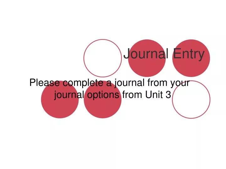 PPT Journal Entry PowerPoint Presentation, free download ID5065723