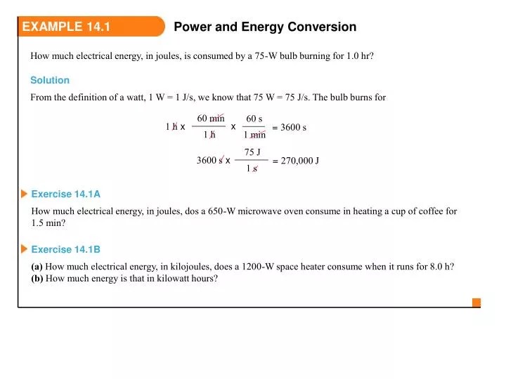 PPT How much electrical energy, in joules, is consumed