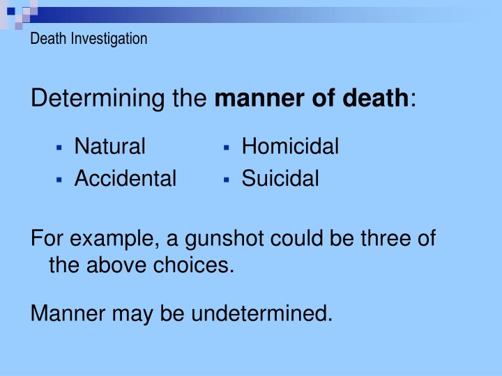 PPT Death Investigation PowerPoint Presentation ID5079536