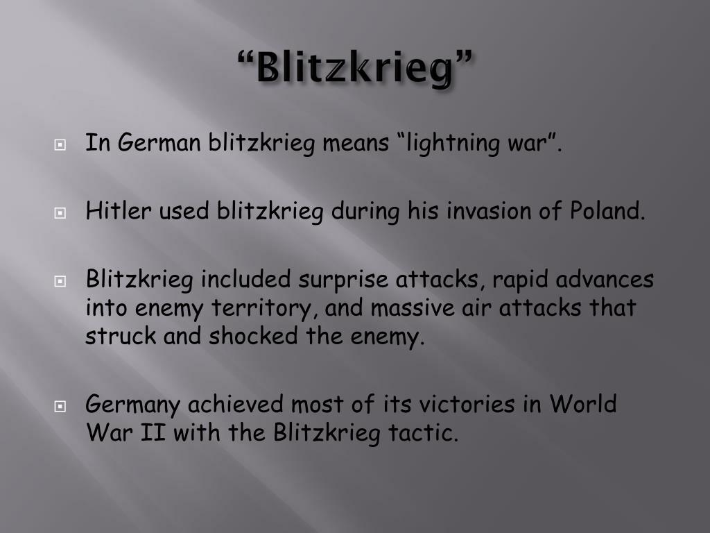 PPT German Military Tactics Blitzkrieg PowerPoint Presentation, free