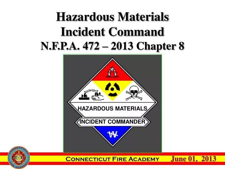 PPT Hazardous Materials Incident Command N.F.P.A. 472 2013 Chapter