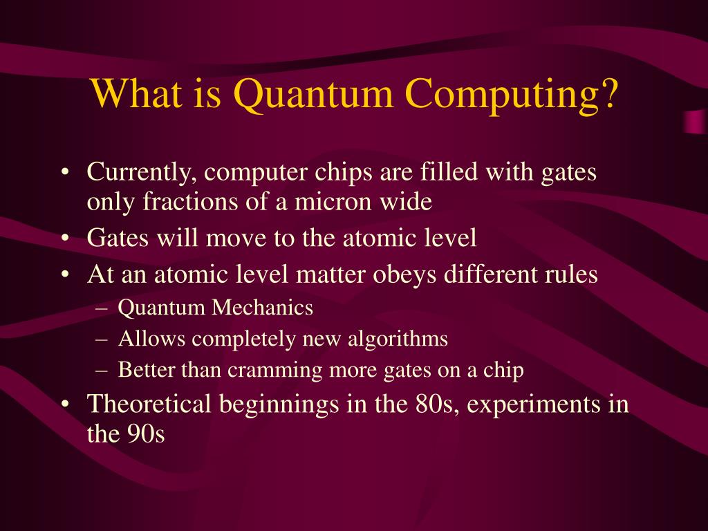 PPT Quantum Computing PowerPoint Presentation, free download ID5086058