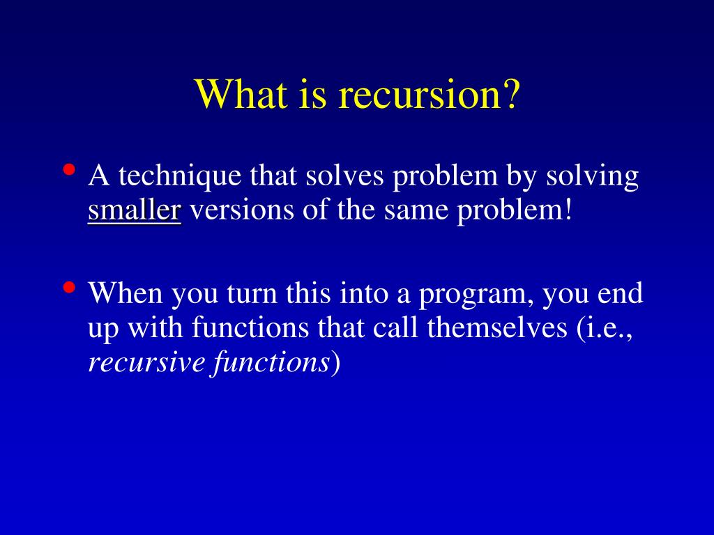 PPT Recursion PowerPoint Presentation, free download
