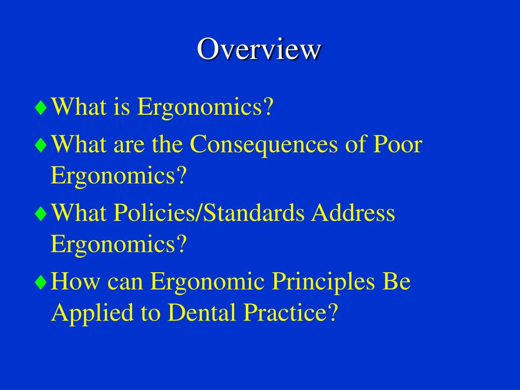 PPT Ergonomic Applications to Dental Practice PowerPoint Presentation
