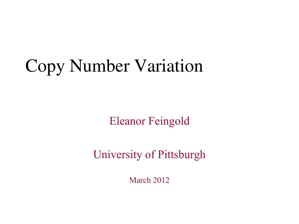 PPT Copy Number Variation PowerPoint Presentation, free download ID