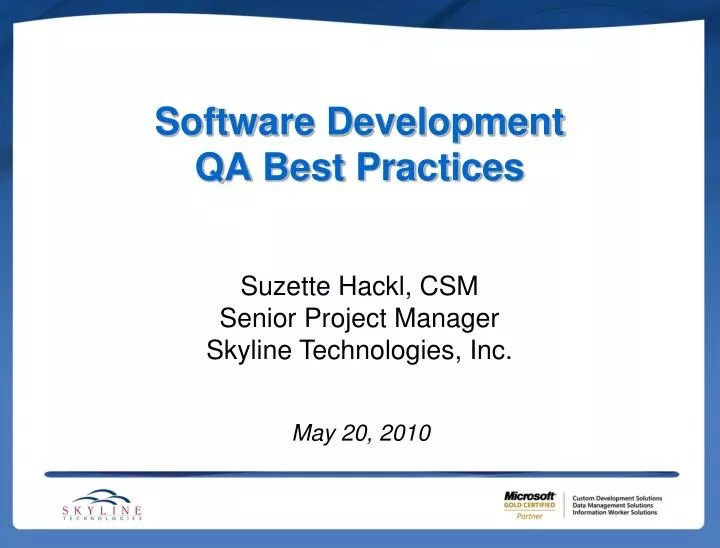 PPT Software Development QA Best Practices PowerPoint Presentation PPT Software Development QA Best Practices PowerPoint Presentation