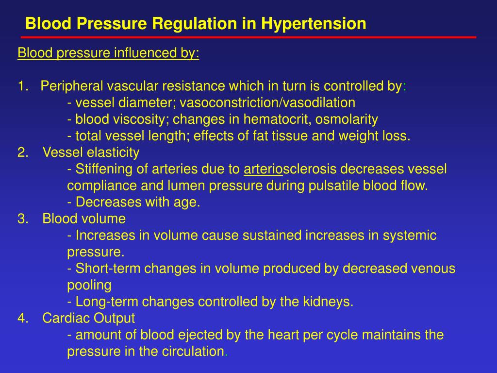 PPT Essentials of Blood Pressure Regulation in Hypertension