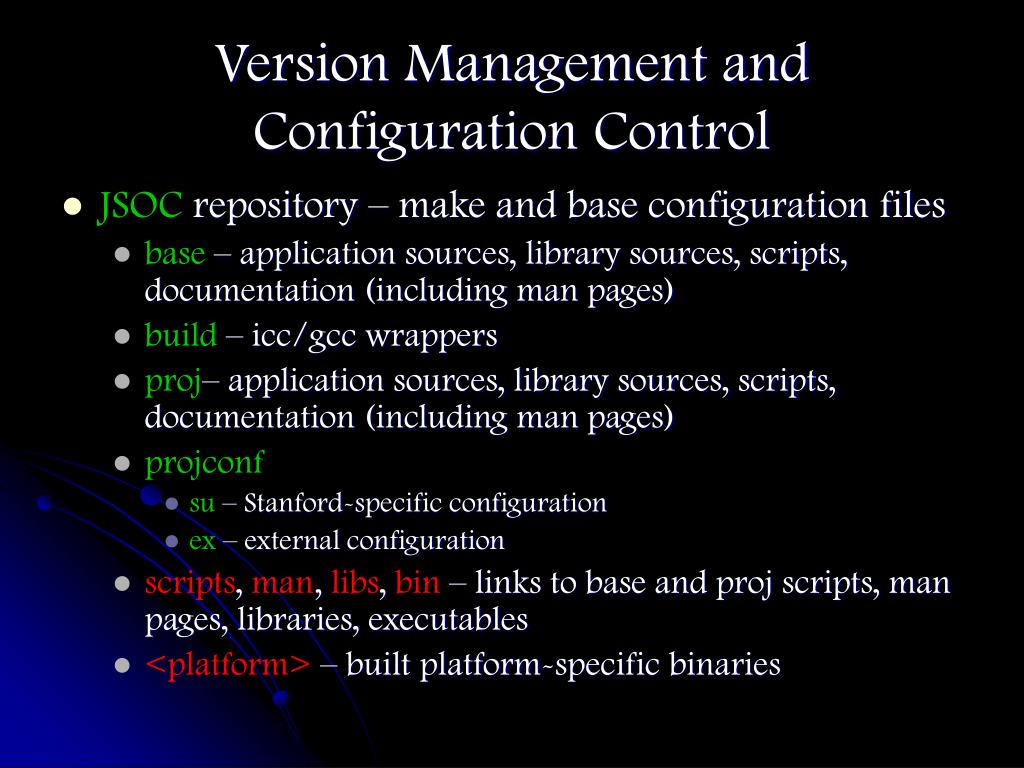 PPT Source Code Version Management and Configuration Control