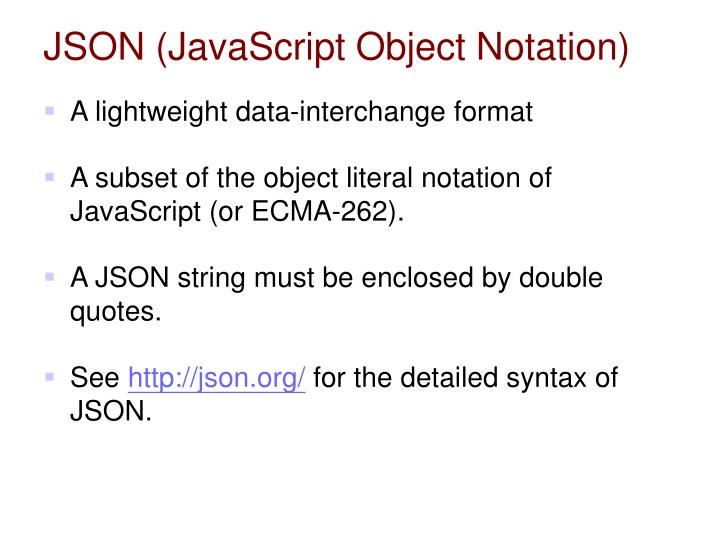 PPT JSON (JavaScript Object Notation) PowerPoint Presentation ID