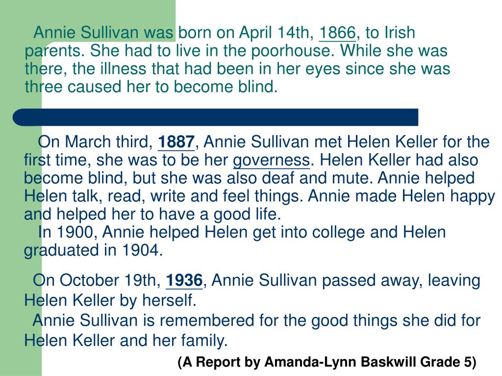 PPT Helen Keller as a child Portrait of Helen Keller, 1887