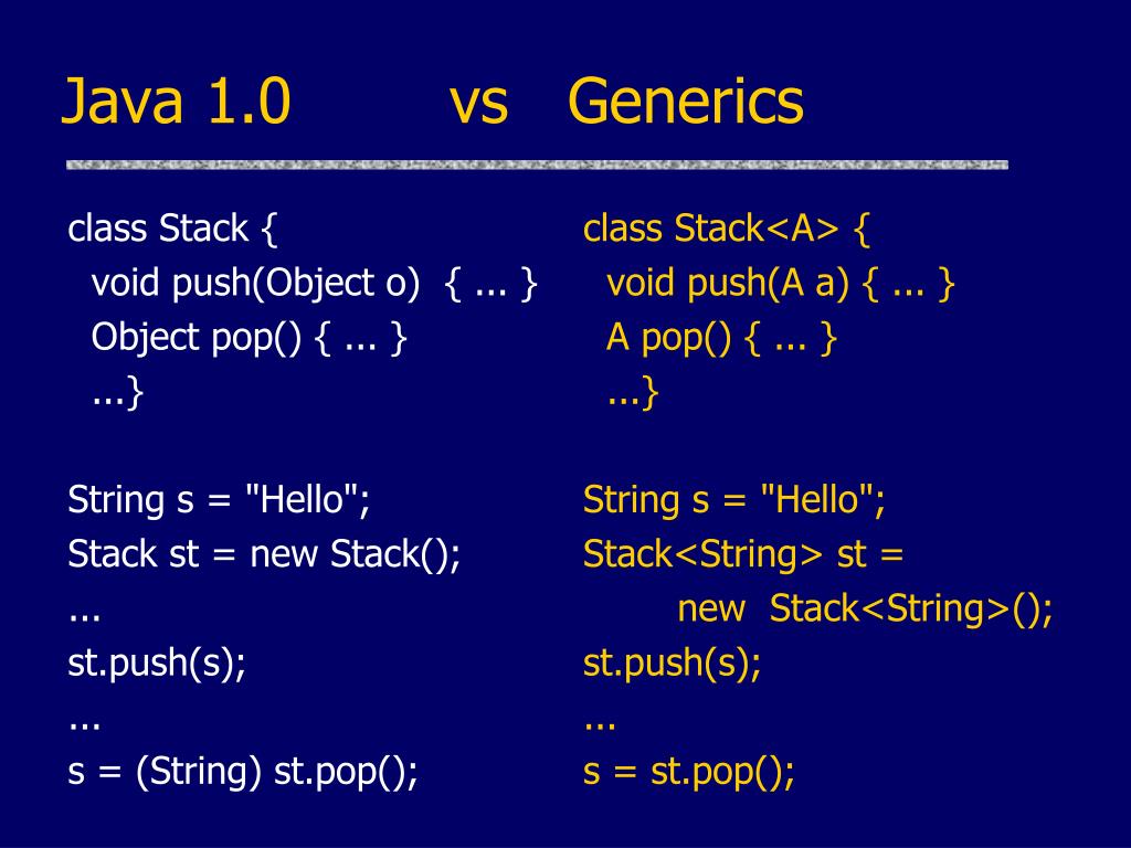 PPT Java Generic Programming PowerPoint Presentation, free download