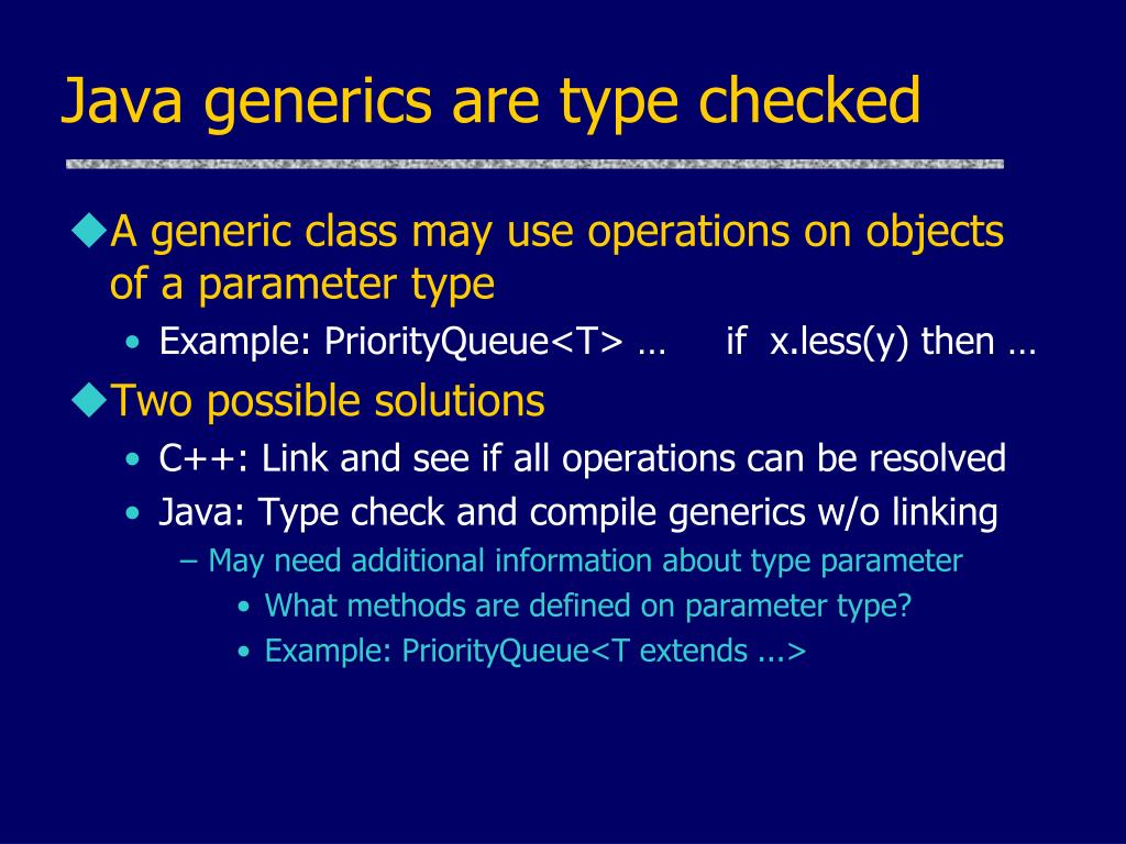 PPT Java Generic Programming PowerPoint Presentation, free download