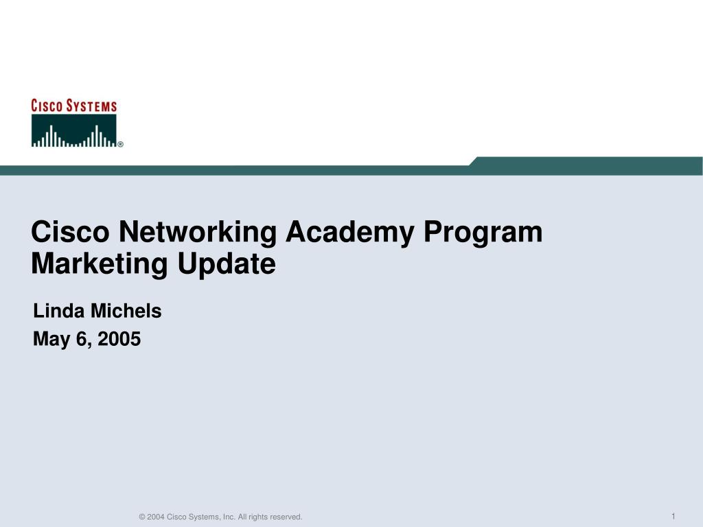 PPT Cisco Networking Academy Program Marketing Update PowerPoint
