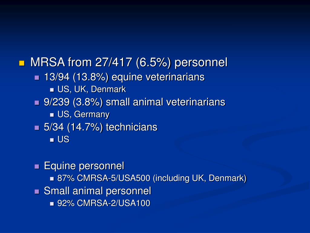 PPT Community associated MRSA in animals PowerPoint Presentation