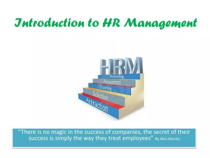 PPT Introduction to HR Management PowerPoint Presentation, free