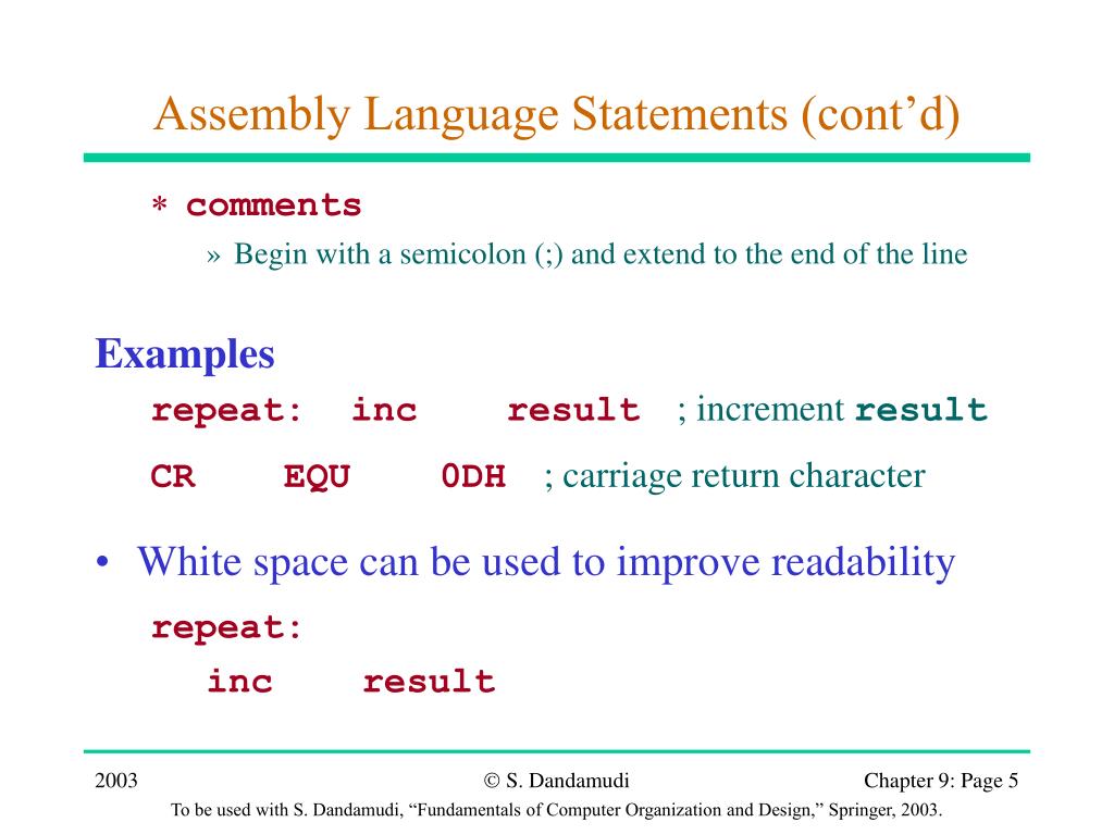 PPT Overview of Assembly Language PowerPoint Presentation, free