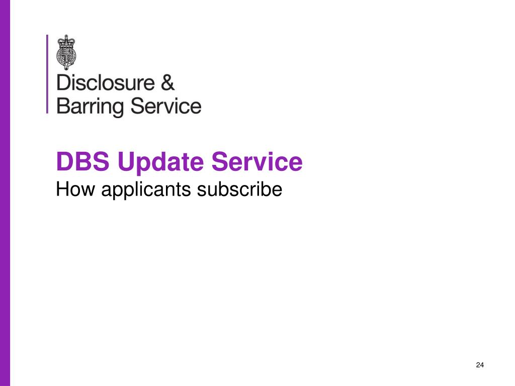 PPT DBS Update Service Employer presentation PowerPoint Presentation