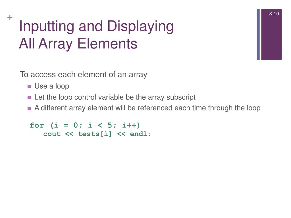 PPT Chapter 8 Arrays PowerPoint Presentation, free download ID5104281