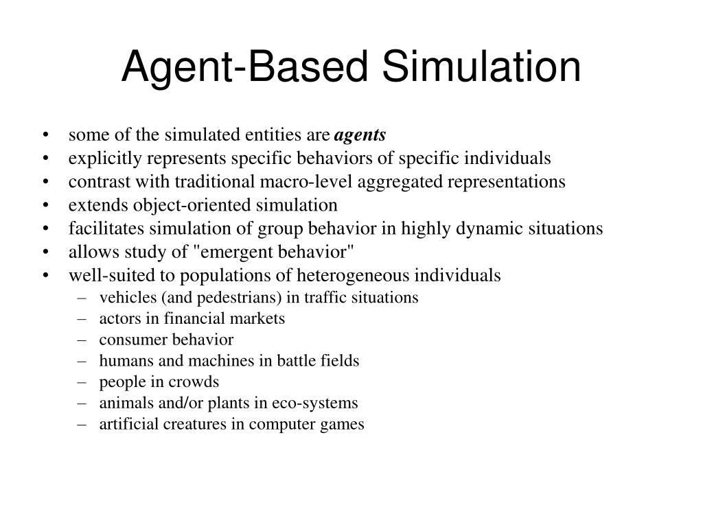 PPT Structure Control in Agentbased Simulation PowerPoint