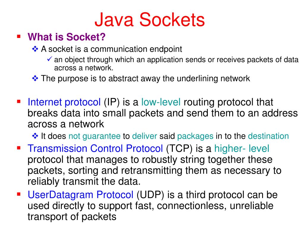 PPT NETWORKING IN JAVA java PACKAGE PowerPoint Presentation, free