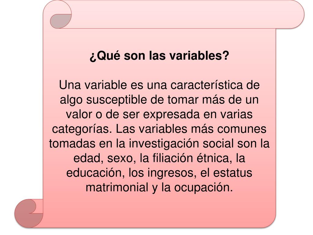 PPT Â¿QuÃ© son las variables? PowerPoint Presentation, free download