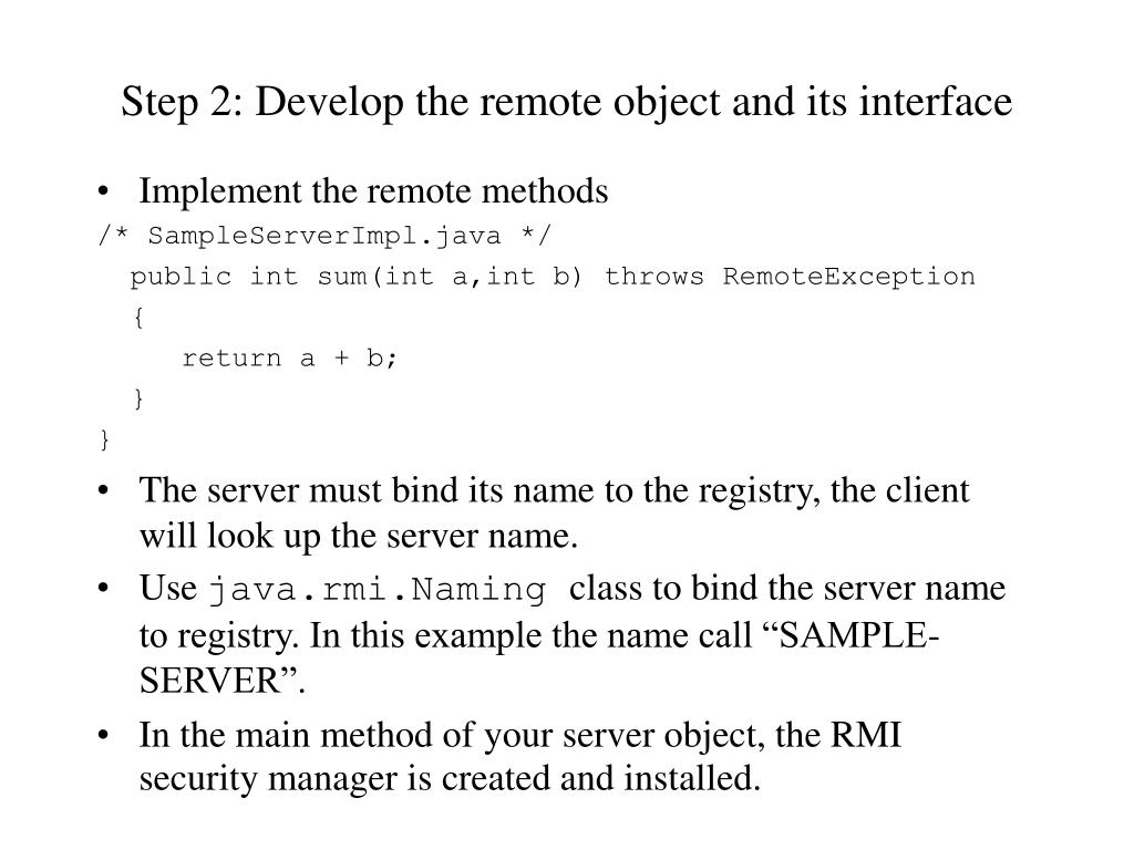 PPT Java Remote Object Invocation (RMI) PowerPoint Presentation, free