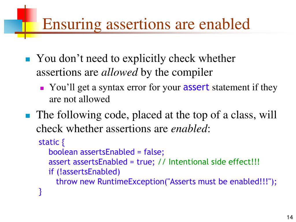 PPT The assert statement PowerPoint Presentation, free download ID