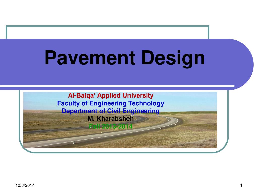 PPT Pavement Design PowerPoint Presentation ID5114617
