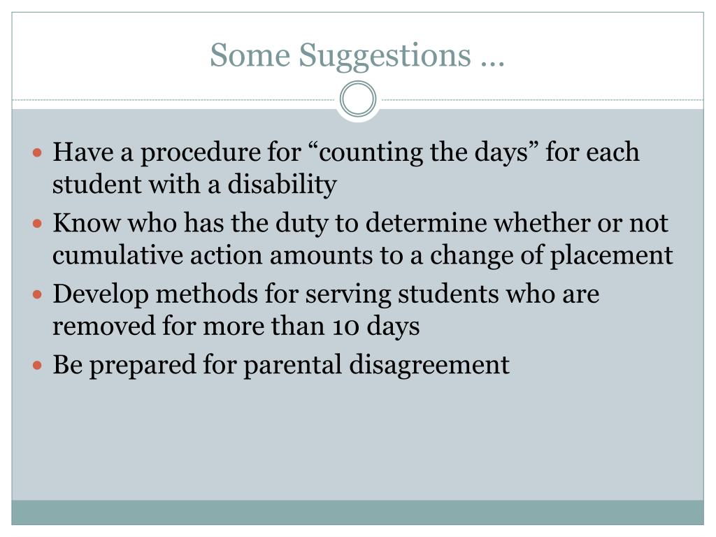 PPT Suspension & Students with Disabilities PowerPoint Presentation