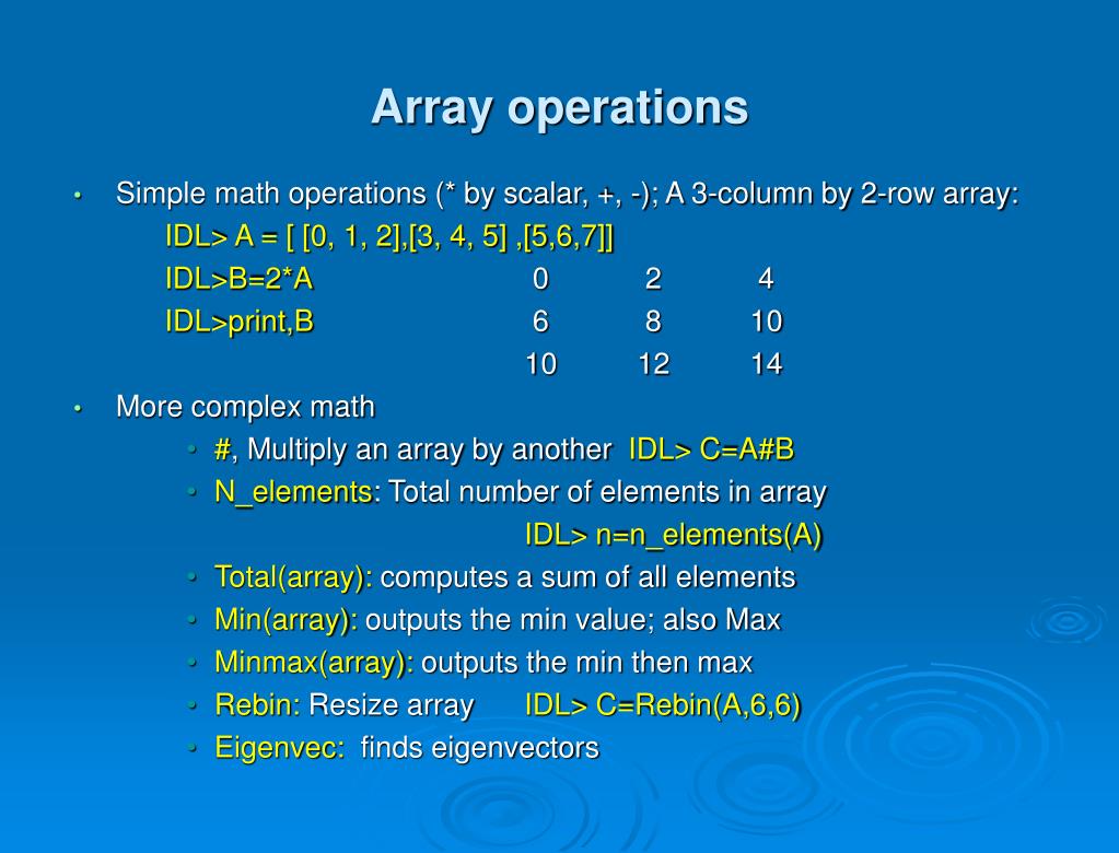 PPT IDL Tutorial Day 1 Goals 1) Introduce IDL basics 2) Describe