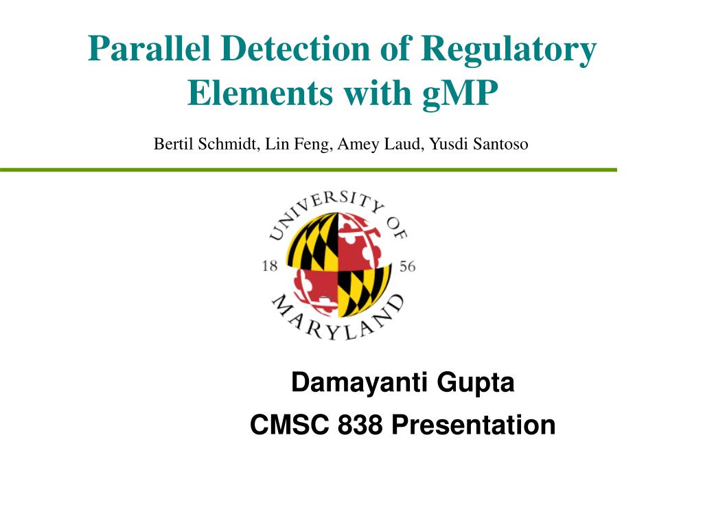 PPT Parallel Detection of Regulatory Elements with gMP PowerPoint
