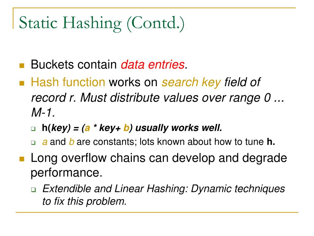 PPT HashBased Indexes PowerPoint Presentation, free download ID